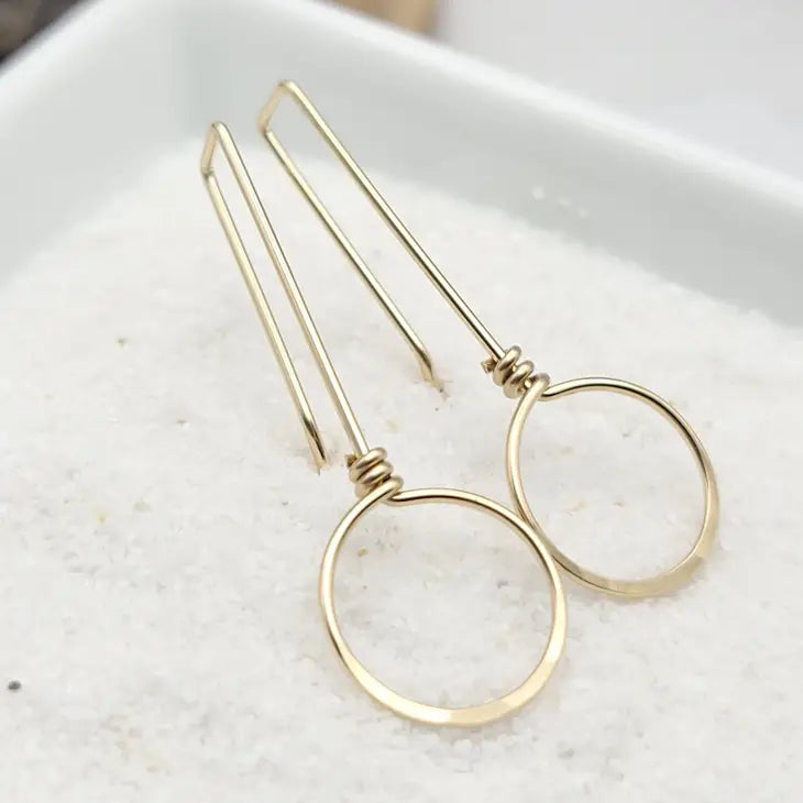 Gold Threader Hoop Earrings
