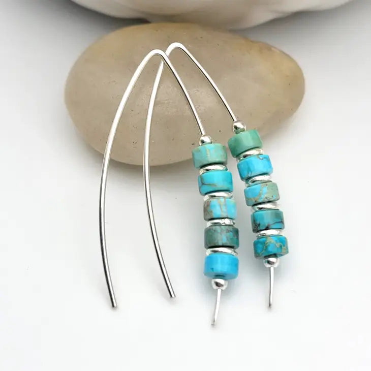 Sterling Silver and Turquoise Threader Earrings