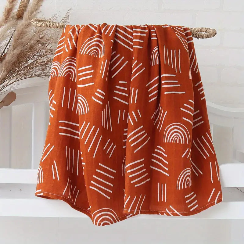 Soft baby muslin blanket included in the custom new baby gift pack