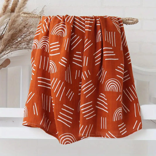 Soft baby muslin blanket included in the custom new baby gift pack