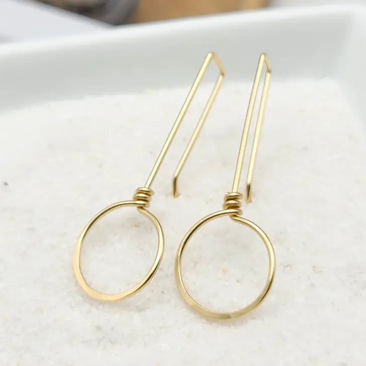 Gold Threader Hoop Earrings