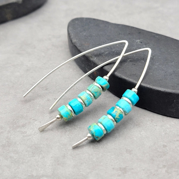 Sterling Silver and Turquoise Threader Earrings