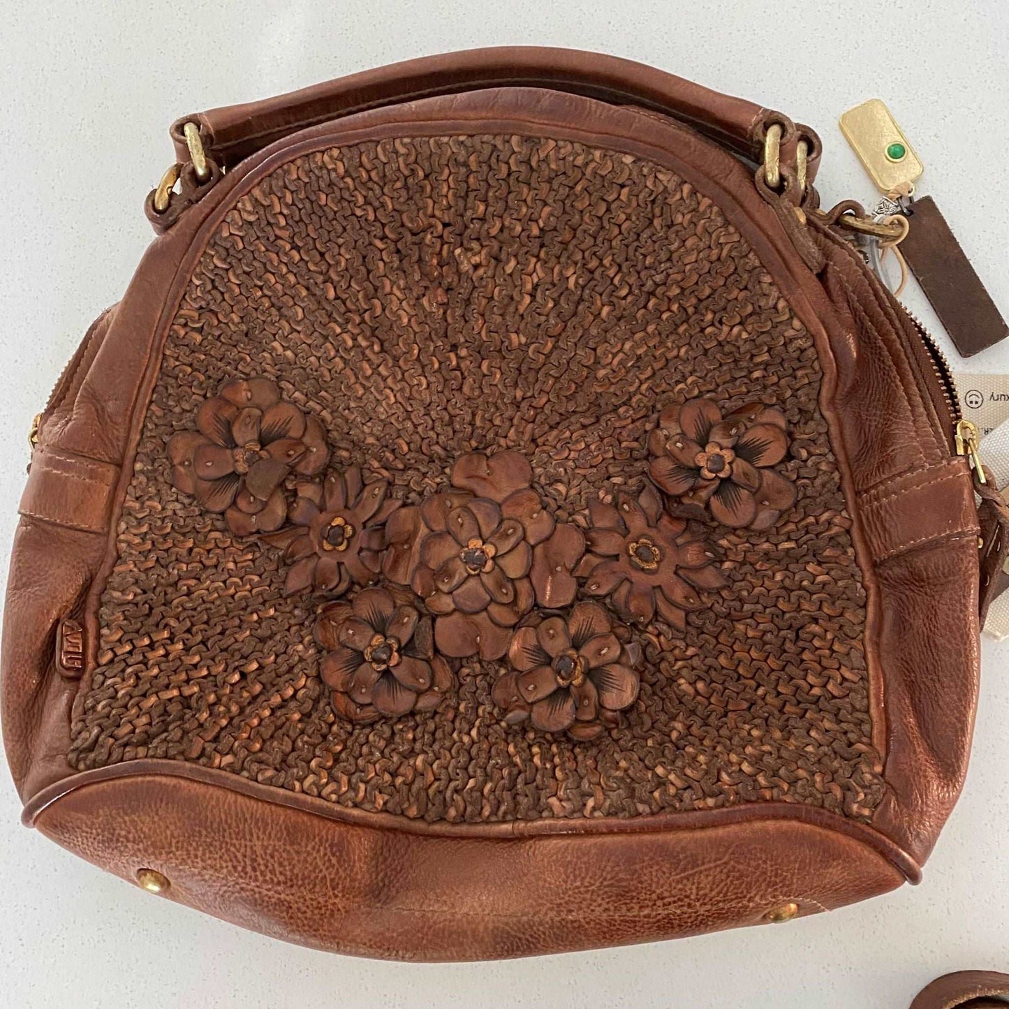 Art N' Vintage Serena Leather Bag - Oak