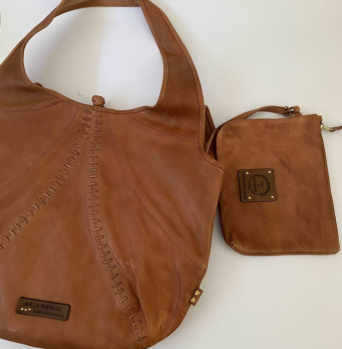 Art N' Vintage Jada Tote - Honey Glazed Leather