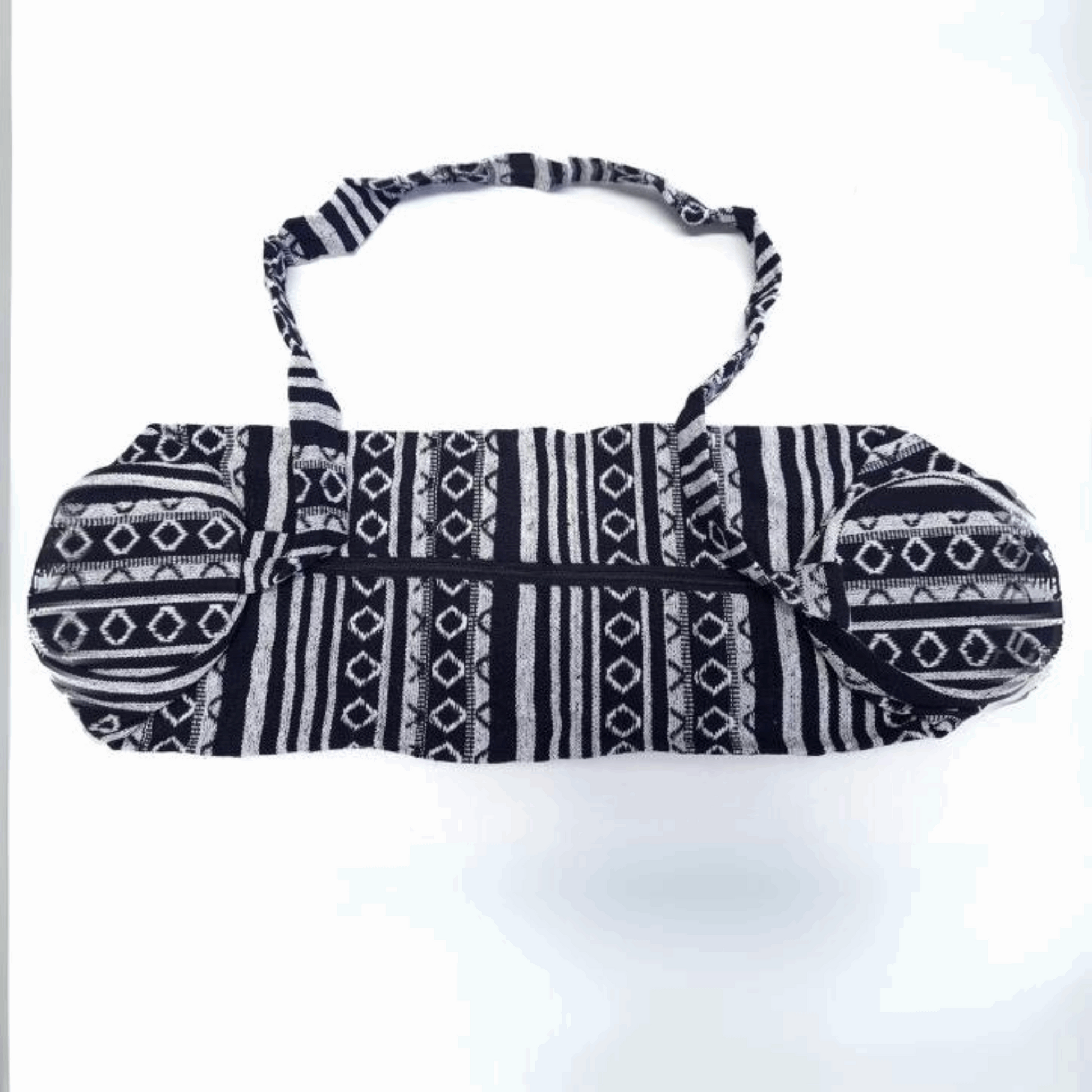 Traditional Indian Cotton Yoga Mat Bag with Ethnic Print