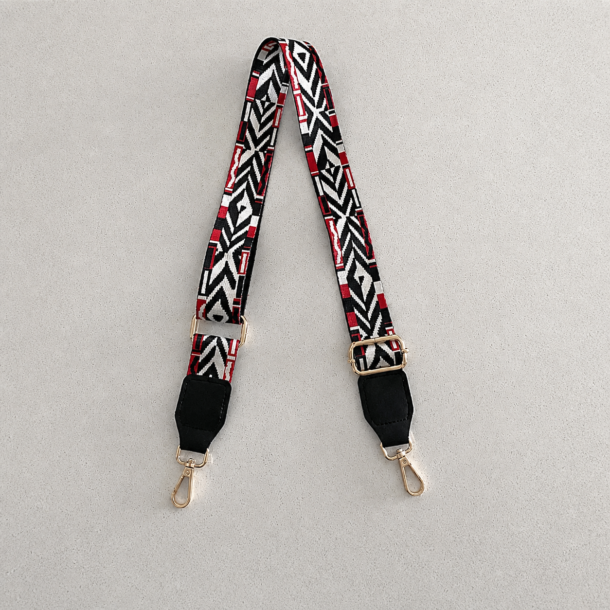 Crimson Tribal black trim interchangeable bag strap, exact product photo without lettering