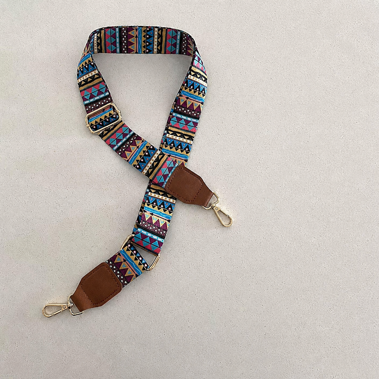 Desert Aztec interchangeable bag strap, exact product photo without lettering