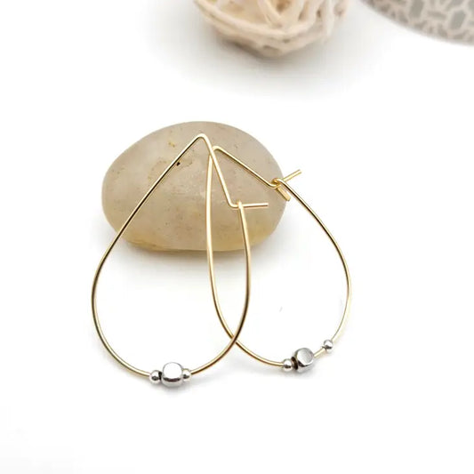 Gold and Silver Hoop Earrings